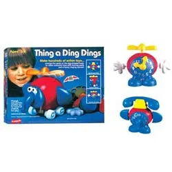 Thing a Ding Ding :22 Interchangeable Parts. That lead to Hundreds of Colourful Action Toys! Its every Childs Dream. Just Change the Parts on the Egg Shaped Body and Make Colorful Toys. They Make Funny Ringing Sounds too. Thing a Ding Ding :22 Interchangeable Parts. That lead to Hundreds of Colourful Action Toys! Its every Childs Dream. Just Change the Parts on the Egg Shaped Body and Make Colorful Toys. They Make Funny Ringing Sounds too.