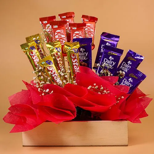 Choco Bites in Wooden Tray