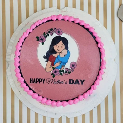Scrumptious Happy Mothers Day Photo Cake