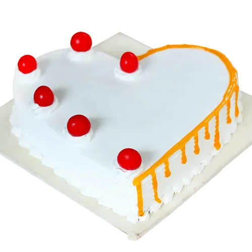 Send Heart-Shape Vanilla Cake