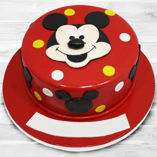 Blissful Mickey Mouse Fondant Cake for Children
