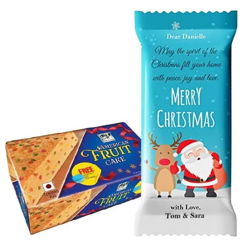 Cake N Cadbury Dairy Milk Personalized Merry X-Mas Wrap