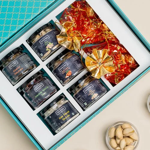 Tasty Chocolaty Bites with Assorted Mukhwas N Dried Fruits Gift Box