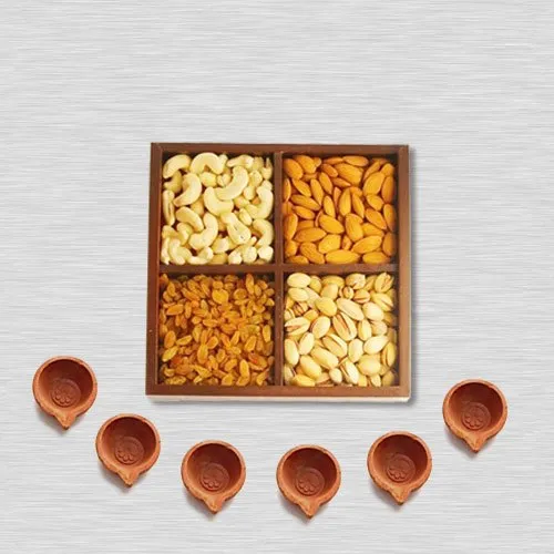 Mixed Dry Fruits with  Diya Mixed Dry Fruits with  Diya