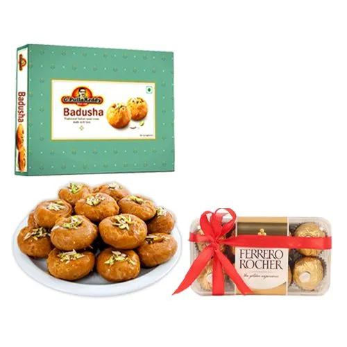 Marvelous Badusha from G Pulla Reddy with Ferrero Rocher
