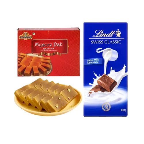 Mouth-Watering Milk Mysorepak from G Pulla Reddy with Lindt Excellence