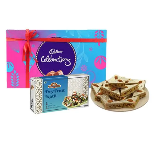 Magical DryFruit Katlifrom G Pulla Reddy with Cadbury Celebration