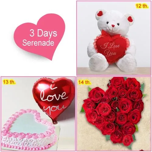 Send 3 Day Serenade Hamper for V-day