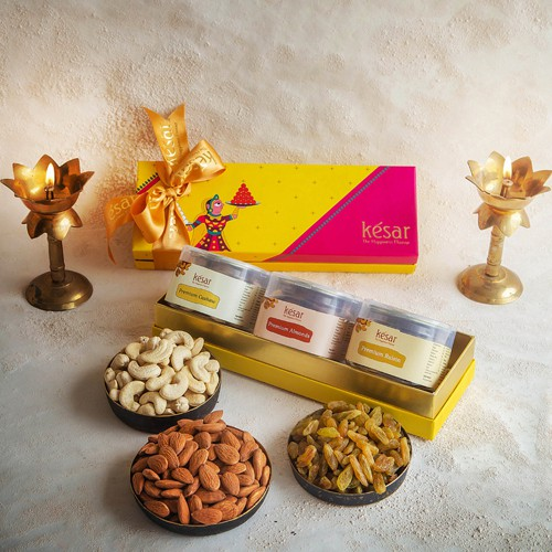 Delightful Assorted Nutty Gift Box from Kesar