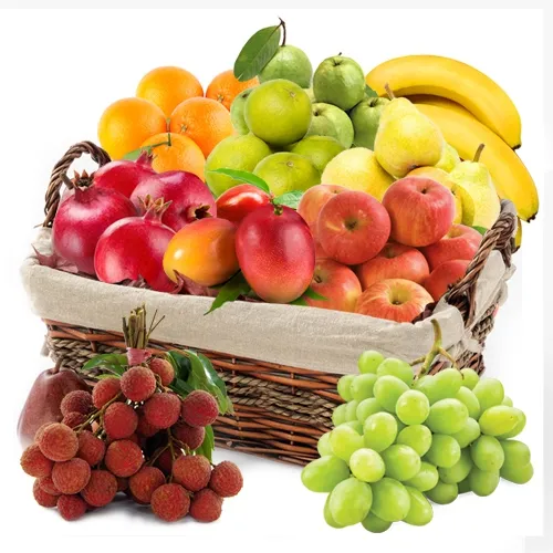 Refreshing 10 kg Fresh Fruit Basket Hamper