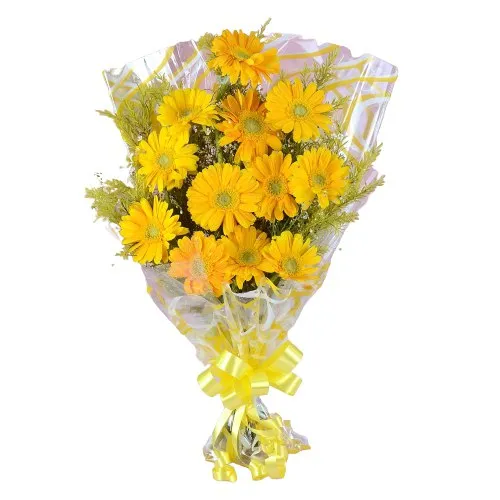 Gift Yellow Gerberas Bouquet Online