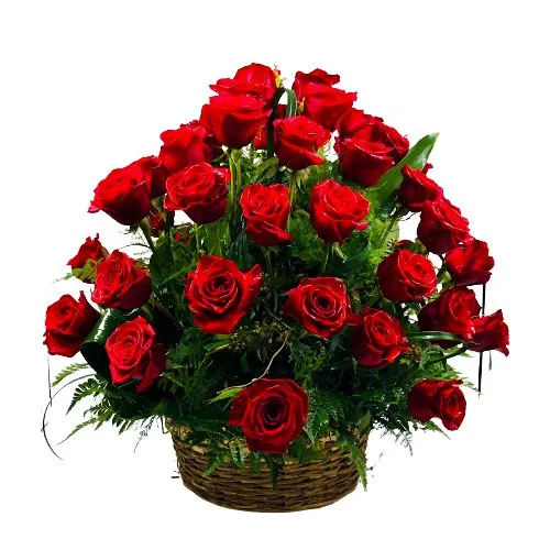 Book Red Roses Basket Online