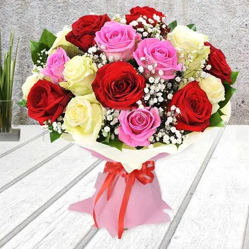 Gift Online Bouquet of Mixed Roses