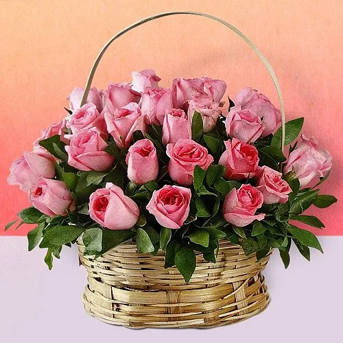 Online Pink Roses Arrangement