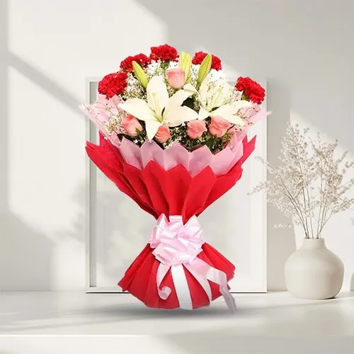 Online Deliver Mixed Flowers Bouquet