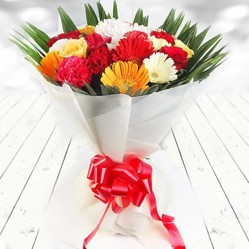 Online Order Mixed Flowers Bouquet