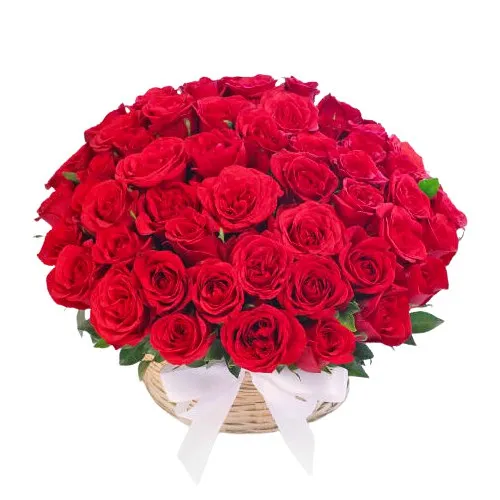 Gift Basket of Red Roses Online
