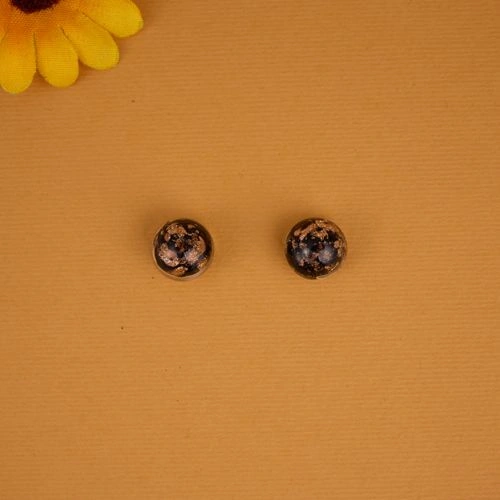 Designer Black  N  Gold Earrings Set