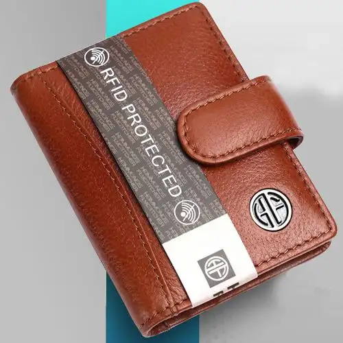 Classic Leather RFID Protected Card Holder Wallet