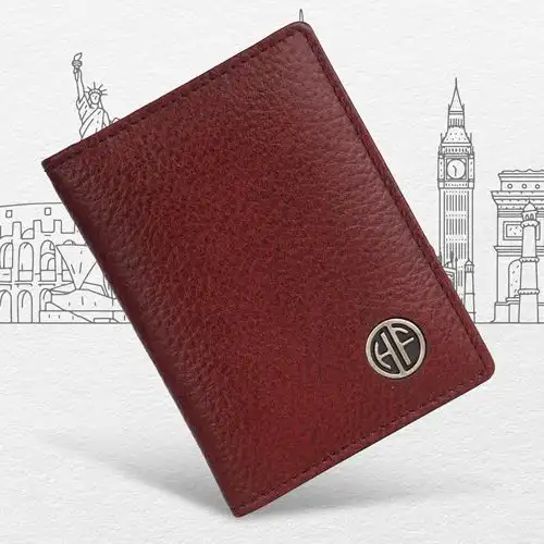 Designer Leather RFID Protected Card Holder Wallet