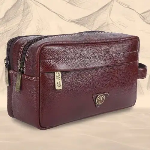 Fancy Leather Toiletry Travel Kit