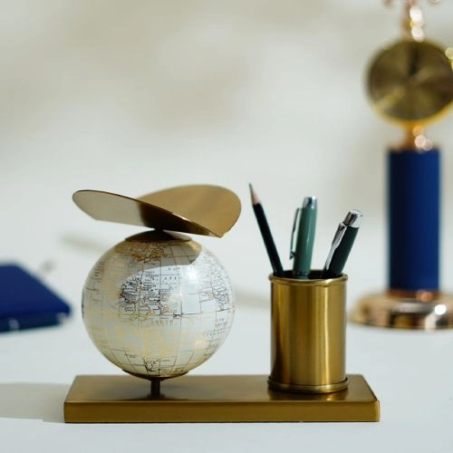Worldly Touch  Pen Holder Globe Set