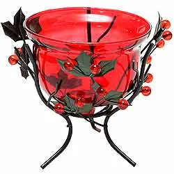 Shop for Red Wrought Iron Candle Stand Gift