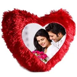 Deliver Heart Shaped Personalized Cushion