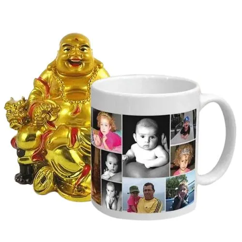 Send Personalized Coffee Mug with a Laughing Buddha