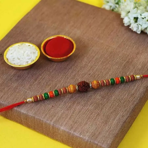 Spiritual Rudraksha Rakhi for Bro