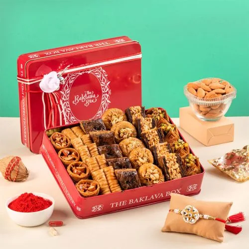 Heavenly Baklava  N  Rakhi Gift Box