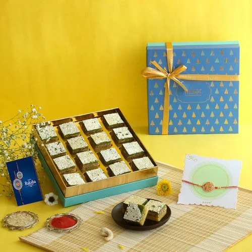 Classic Rakhi  N  Pista Barfi Gift Box