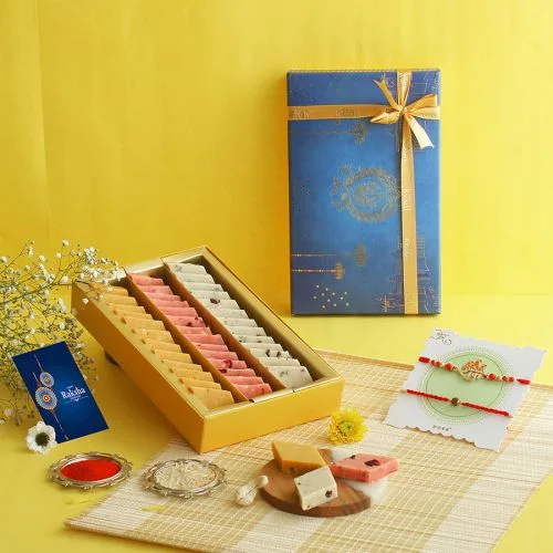 Rakhi  N  Flavourful Katli Celebration Box