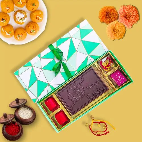 Chocolaty Rakhi Blessings Gift Box