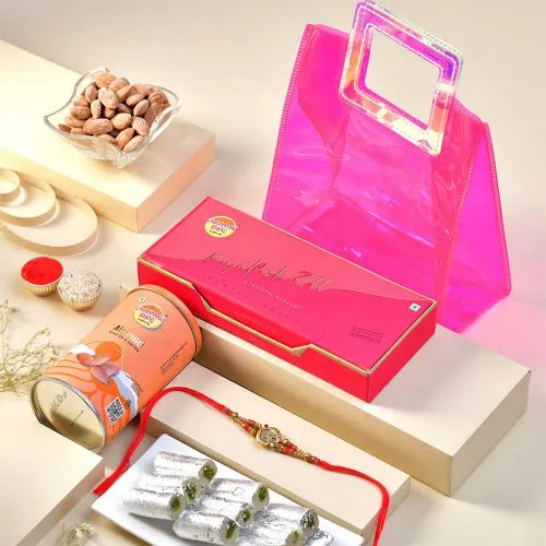 Radiant Om Rakhi Festivity Set