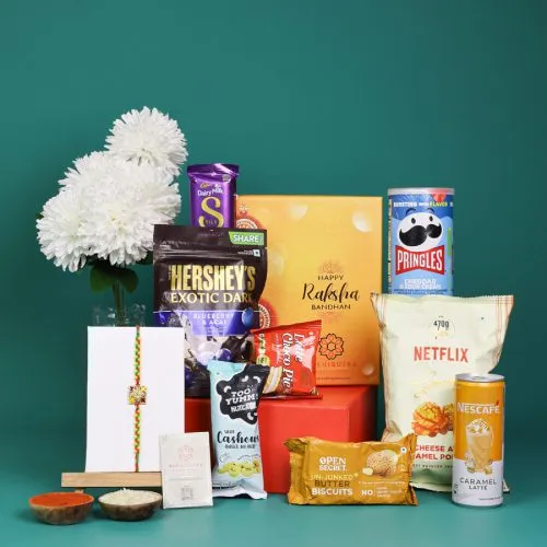 Premium Rakhi n Gourmet Snack Pack