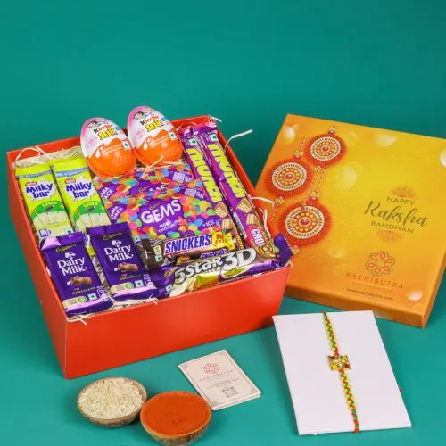 Stunning Rakhi n Chocolate Gift