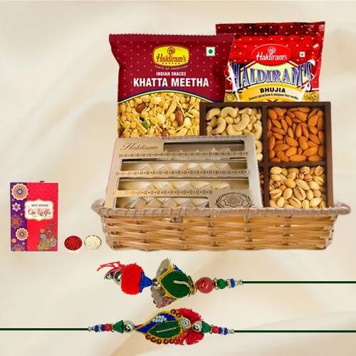 Sweets N Savory Bhaiya Bhabhi Rakhi Gift Hamper