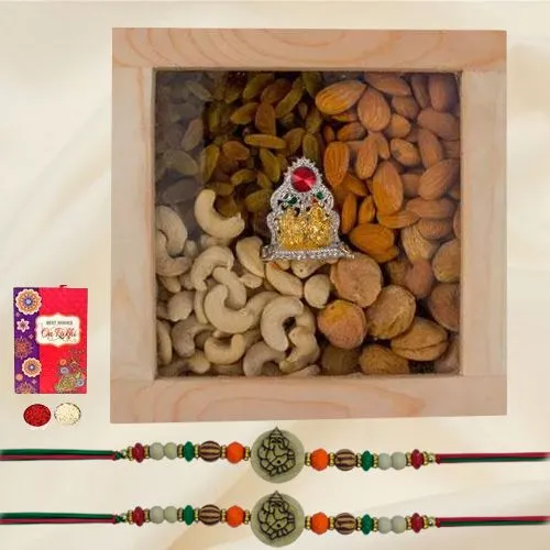 Auspicious Twin Rakhi with Dry Fruits