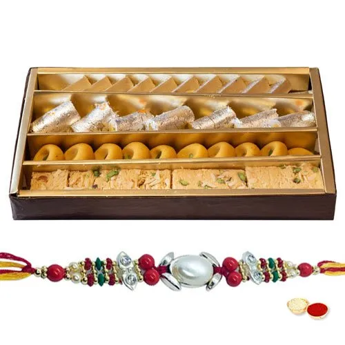 Assorted Sweets with 1 Designer Rakhi