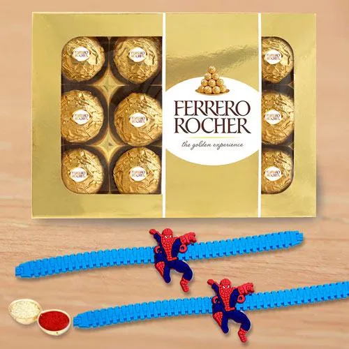 Exclusive Spiderman Rakhi with Ferrero Rocher