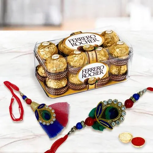 Bhaiya Bhabhi Rakhi with Ferrero Rocher Chocolates